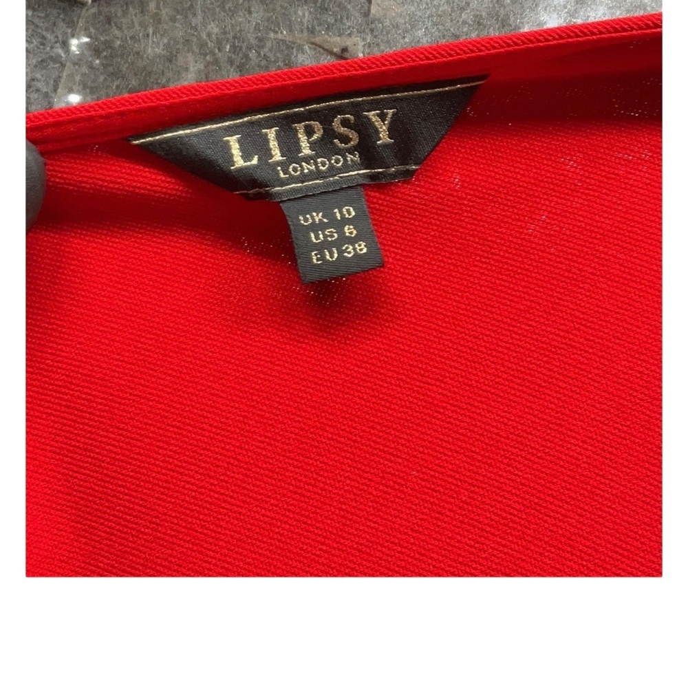 Size 6 Lipsy London Red Dress - Picture 7 of 9